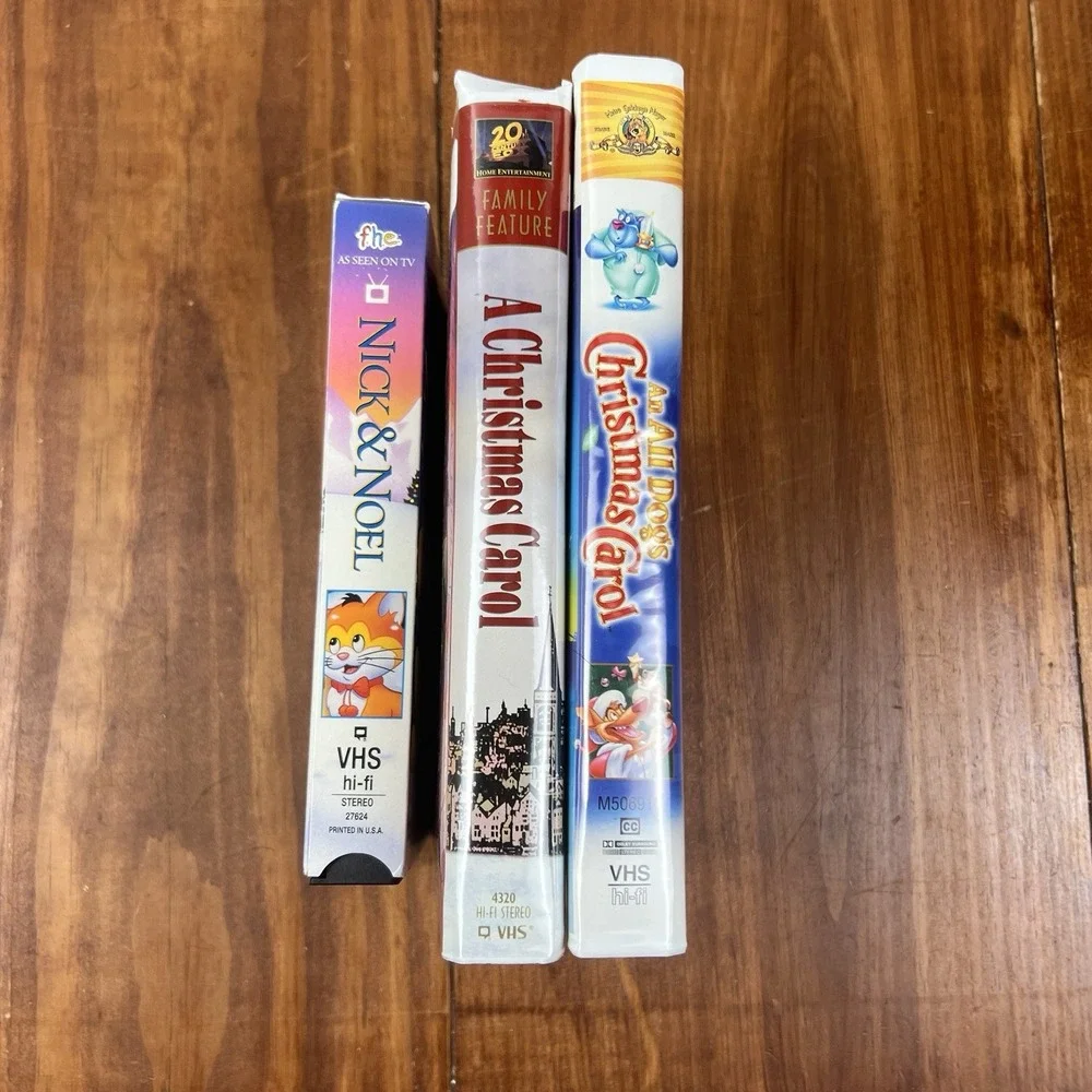 Christmas Carol All Dogs Christmas Carol Nick & Noel VHS Lot Holiday 3 Tape